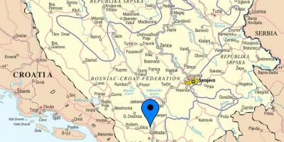نقشہ کے mostar بوسنیا ہرزیگوینا