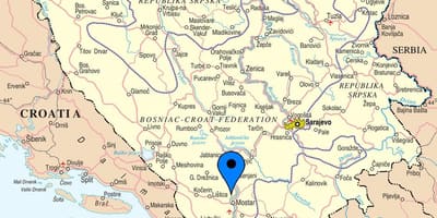 نقشہ کے mostar بوسنیا ہرزیگوینا