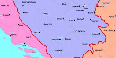 بوسنیا اور ہرزیگوینا سیاسی نقشہ
