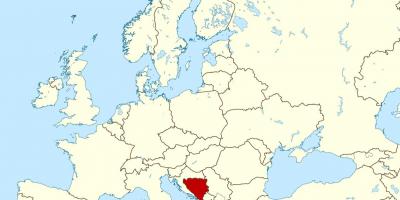 نقشہ کے بوسنیا کے مقام پر دنیا